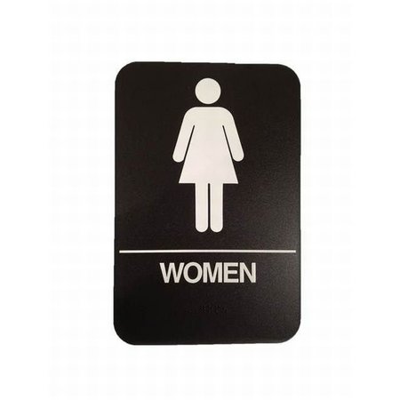 DON-JO Women's ADA Brown Bathroom Sign HS906004